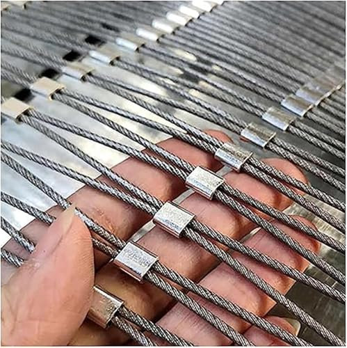 Recinzione a rete in acciaio inossidabile da 8 cm, flessibile, in tessuto intrecciato, con connessioni a scatto per un contenimento e protezione sicura degli animali