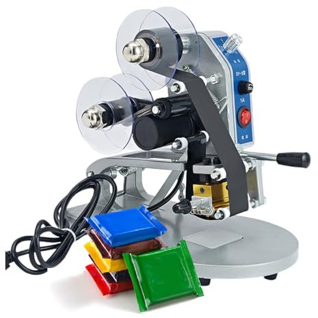Date Coding Machine, Manual Electric Hot Stamp Printer for Labeling and Coding