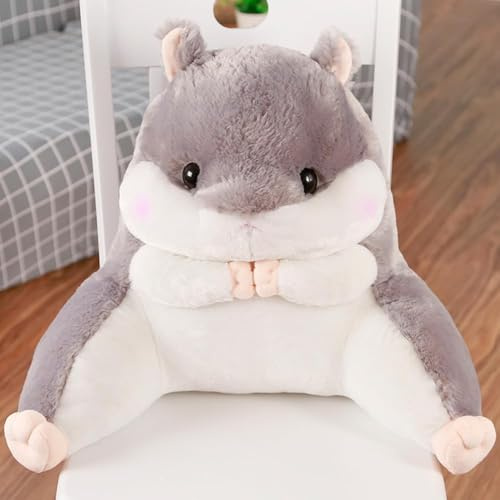 CLMJHG Almohada de Lectura para hámster – Soporte de Espalda de Felpa Suave para Adultos y Adolescentes, cojín de Lectura y Abrazo, cojín de Apoyo Lumbar para Sentarse en la Cama, sofá, Silla de