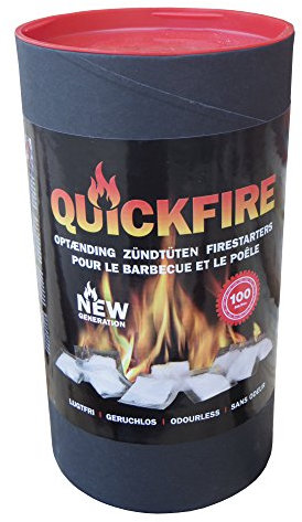 QuickFire - Encendedor para chimenea, horno, barbacoa, 300 bolsas de parafina