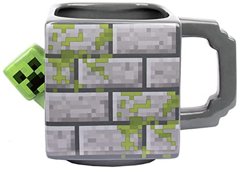 Minecraft - Tasse aus Keramik - Fassungsvermögen 650 ml - Creeper Tasse - Fantasie-Tasse - Kaffeetasse - Merchandise 3D Spiel Videospielware