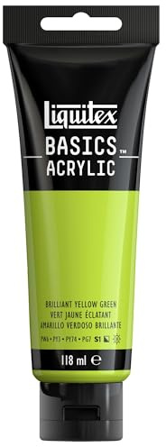LIQUITEX 8870050 Basics Acrylic Paint, Brilliant Yellow Green, 118 ml Tube
