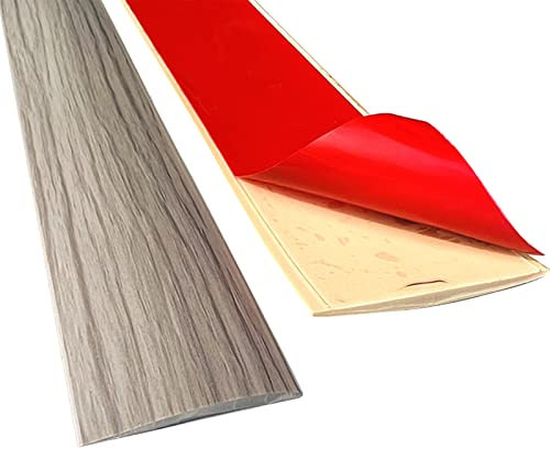 Door Strip Threshold Self Adhesive 200 x 5 cm Transition Profile Gap Cover Strip Vinyl Flooring Threshold Edge Trim for Tile/Wood/Laminate Floor Joining Strip (A)