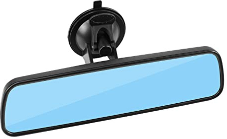 Antireflekterande bil backspegel interiör universell panoramavidvinkel spegel med sugkopp för bil skåpbil lastbil RV. blå