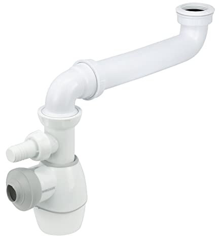 Wirquin 30723175 Siphon de lavabo déporté Tout en un, blanc