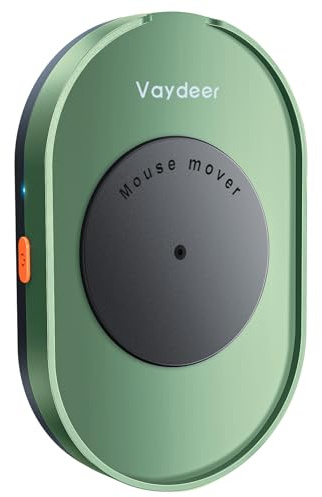 Vaydeer Oupptäckbar mus, M4 Mussimulator med på/av-knapp, utan drivrutin, för att väcka datorn, perfekt present för män/kvinnor (mörkgrön)