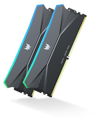 Acer Predator Hera DDR5 RGB RAM 32GB (16GBx2) Up to 6800MHz CL32 Computer Memory (PC5-54400) AMD EXPO Intel XMP Compatible, Black