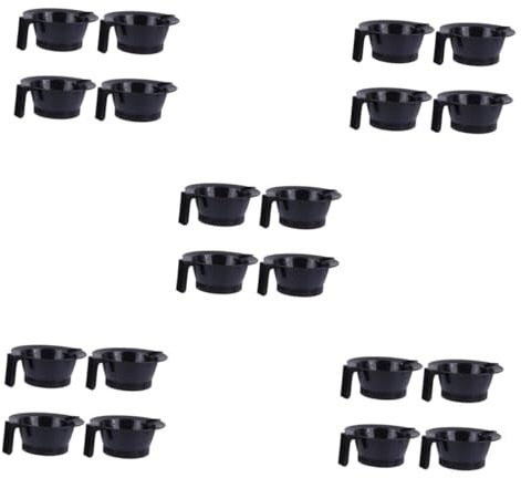 CALLARON 5 Series Tazón De Tinte Para El Cabello Salon Hair Dye Accesorio Salón Mug Teñir Muriendo Bol Tazón De Plástico Para Mezclar El Cabello Taza Para Mezclar Colores Black 4 Piezas X 5