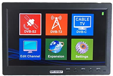 ZKLGS Satfinder, 10.1 Pollici TFT LCD DVB-S2 DVB-T2 DVB-C Satellite Finder Meter Ricevitore TV satellitare HD Vs WS-6916 6933 V8 Finder