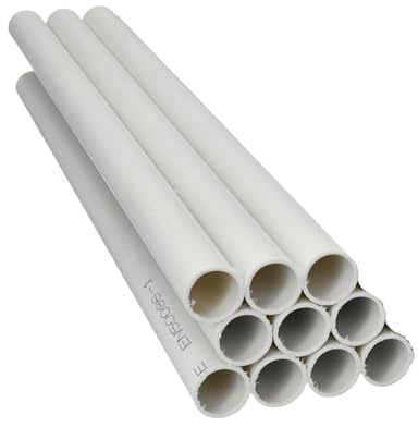 Jandei - Pack 10 uds. Tubo para Cables PVC Rígido Blanco Longitud 1 Metro. Diámetro 16 mm. Funda de Cable