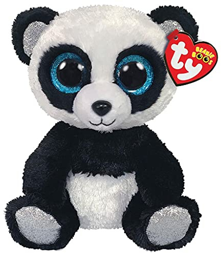 TY36327 Beanie Boo's Plüschtier Bamboo der Panda, schwarz/weiß, 15 cm