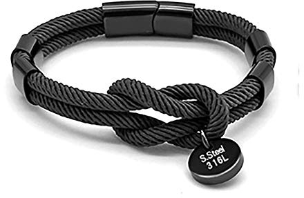 ZENSE - Bracciale regolabile in cordoncino con nodo da marinaio