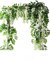 UNIQU 4 x 7FT Artificial Wisteria Vine Garland Plants Fake Flowers Hanging Garland Silk Flower for Wedding Decorations Home Garden Party Decor Simulation Flower (White)