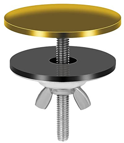 Tapa Agujero Fregadero, Acero Inoxidable Tapa del Orificio del Fregadero de la Cocina Tapa del Orificio del Grifo a Prueba de Fugas Tapa del Tapón de la Placa del Orificio (Oro)