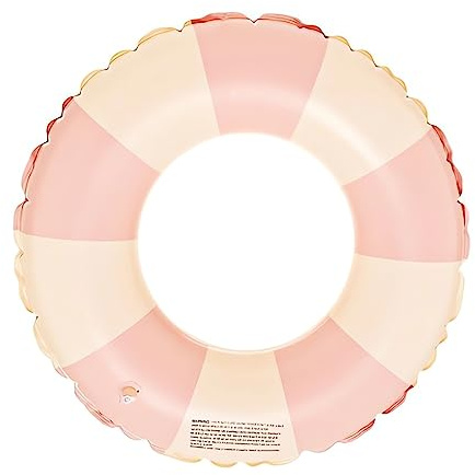 Anello di nuoto gonfiabile, Anello di Nuoto Gonfiabile Galleggiante Adulti, Vintage a Righe Ciambella Salvagente Gonfiabile, per Galleggiante per bambini adulti (Rosa)