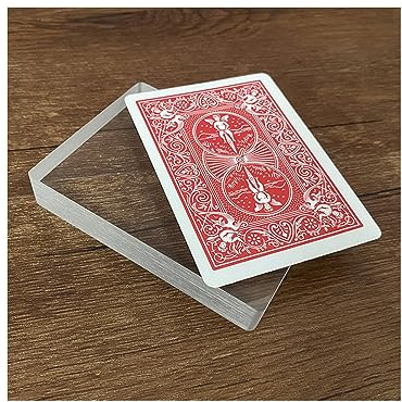 ZQION Mazzo di carte realistico in vetro, trucco magico - Omni Deck, Ice Bound, Close Up Card Illusion, accessori Gimmick Sign, Clear Block Magic