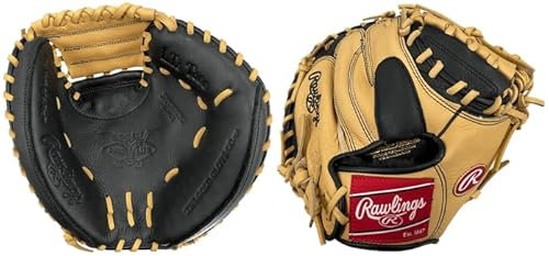 Rawlings Select Pro Lite Series 81,3 cm Fanghandschuh (2023) – ideal für Jugendspieler, hervorragende Handwerkskunst für Elite-Performance. Blond/Schwarz, Klassische Farbgebung