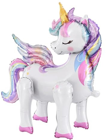 1er-Pack 3D Folienballon, Stehender Helium Ballon XXL, Aufblasbare Tiere, Geeignet für Mädchen-Geburtstagsparty-Dekoration