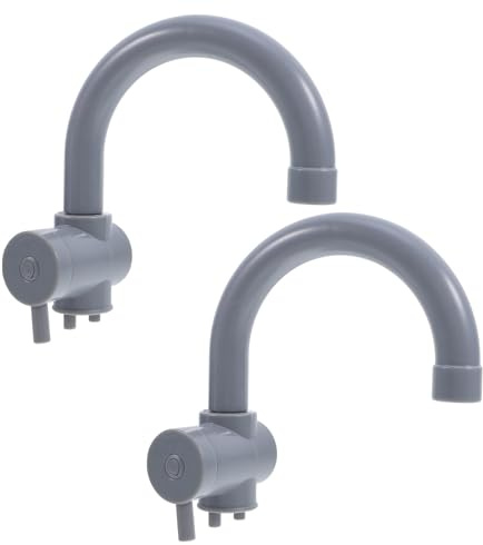Joinpaya Rubinetto Da Cucina Giocattolo Set Di 2 Accessori Per Cucina Da Gioco Di Finzione Simulazione Realistica Per Bambini Gioco Di Ruolo Interno Ed Esterno Plastica Leggera 6.10X5.91X1.38In