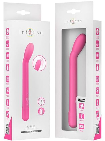 Masajeador de Suelo Pélvico y Estimulador Punto G Recargable USB Intense Karlie, 10 funciones de vibración, 187mm (Rosa)