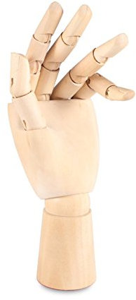 Art a mano in legno, Nicwhite Artist snodato articolato manichino di legno a mano, Sectioned Opponibili figura scultura manichino mano Modello con dita flessibile, per disegnare,10,12 7 Left Hand