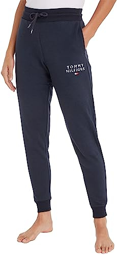 Tommy Hilfiger Donna Pantaloni da Jogging Sweatpants Lunghi, Blu (Desert Sky), L