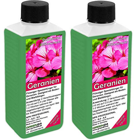 2 x 250ml Geranien-Dünger Pelargonien Flüssigdünger HIGHTECH (2 x 250 ml Doppelpack)