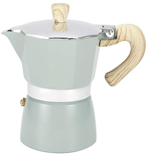 Cafetera de café italiana, 6 tazas de aluminio Moka, máquina manual de percolador de café cubano, cafetera para hogar, oficina y camping, fácil de operar y limpieza rápida