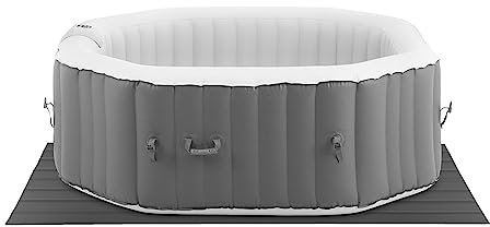 Uniprodo UNI_Pools_23 - Vasca idromassaggio gonfiabile, 6 persone, 130 ugelli, 910 L, Spa esterna gonfiabile, con coperchio