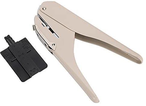 Mini Perforatrice Champignon, Perforatrice 6 Feuilles A4, Règle Réglable pour Positionnement et Perçage Faciles, Collecteur d'Espagnols, Compatible avec Les Livres à Feuilles Mobiles