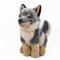 Teddys Rothenburg Kuscheltier Wolf sitzend grau/beige 28 cm Plüschwolf Plüschtier