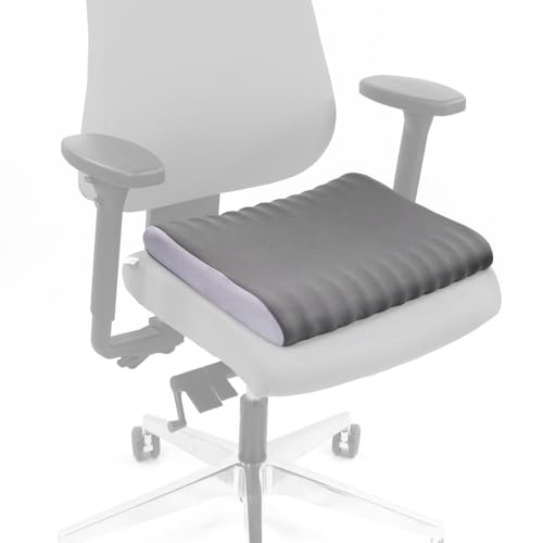 HJH Office Cuscino per Seduta Ortopedica MEDISIT V Cuscino per Sedia ergonomica con Effetto Memoria, sfoderabile e Lavabile, Imbottitura in Schiuma, Grigio