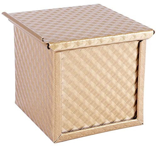 Grnlucja Stampo per Pane da Cucina, Scatola per Pane tostato, Antiaderente, in Acciaio al, Stampo per Pane tostato con Coperchio, per Teglia per Pane Alla Griglia / Panino / Torta