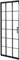 Milano Barq 900mm Black Grid Reversible Triple Sliding Shower Enclosure Door