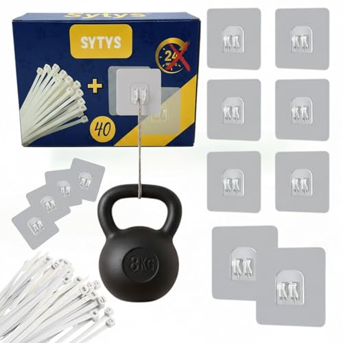 Kit de Fijacion para Red de Gatos Terraza y Balcon sin Taladro Incluye 40 Soportes y 40 Bridas de Seguridad para Instalar Redes de Proteccion para Gatos en Ventanas Uso valido para Interior y Exterior