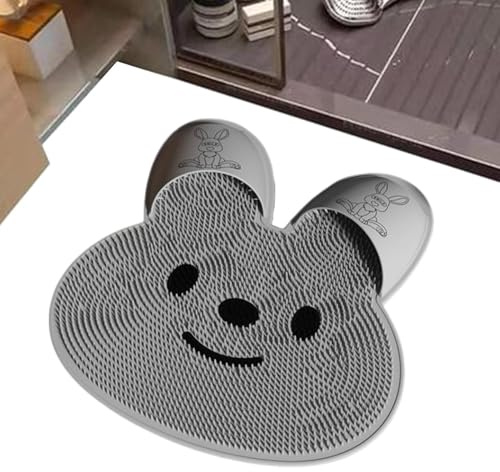 Shower Foot Back Scrubber - Bathroom Body Cleaner, Modern Hygiene Tool | Skin Brush Pad Mat Loofah Bristles Stone Aid Roller Stick Handle Grip Strip Scraper Sole Heel Toe B