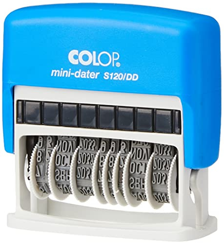 COLOP S120/DD Mini Double Date Stamp | 131983 | x2 4mm Adjustable Dates In One Stamp