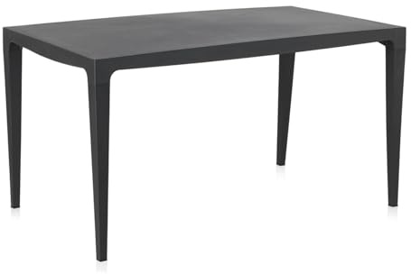 SP Berner SHAF - Mesa Master 140 para Jardín y Terraza – Mesa de Exterior e Interior – Plástico Reciclado Resistente a Rayos UV – No Requiere Montaje – Diseño Moderno – Antracita