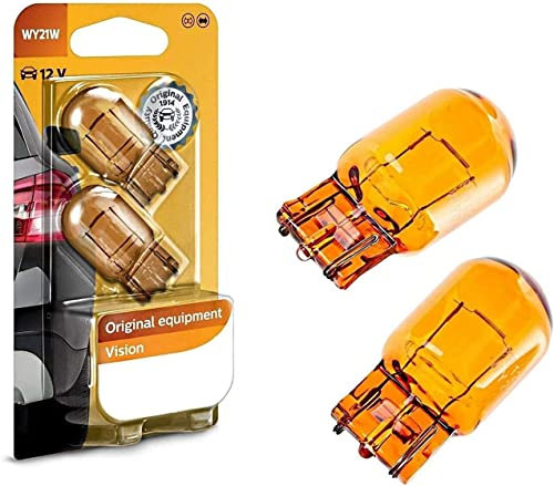 2x Philips WY21W 12V 12071B2 Vision - mehr Licht Orange Blinker vorne und hinten Ersatz Halogen Lampe E-geprüft