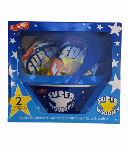 Noodleicious Gift Set - Bowl and Spork with 2 packsof Batchelors Super Noodles,180g