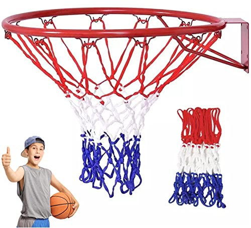 Profi Basketballnetz, 2 Stück Basketball Ersatz Netz, Basketballnetz Für Korb,Netz für Basketballkorb Outdoor Dauerhaft und Alle Wetter Ballnetz Für BasketballKorb