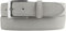 BELTINGER Italienischer Veloursleder-Gürtel, 35 mm breit, Herren, Anzuggürtel, Hosengürtel, Wildleder, Schließe Silber | Hellgrau 90cm