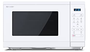 SHARP YC-MS252AE-C Mikrowelle (Mikrowelle: 900W, 11 Leistungsstufen, Auftaufunktion, Abmessungen 47,2 x 28 x 34,5 cm), crystal