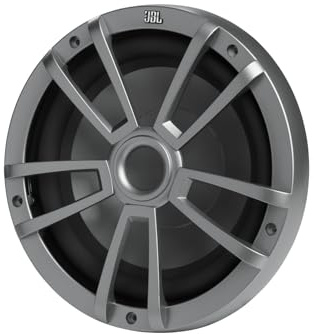 JBL Stage Marine 10 250mm Subwoofer mit 200W RMS und 600W Peak 88dB Empfindlichkeit 30Hz–250Hz Bereich 4 Ohm Robustes Marines ontwerp ideaal voor boten Levert sterke diepe bas Grau