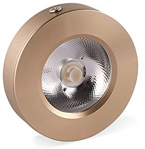 CNYMFF Foco pequeño montado en superficie ultrafino de 3W/5W Luz de techo LED Downlight de techo Mini proyector simple Luz cálida de 3000K (color: dorado, tamaño: 5W) Interesante