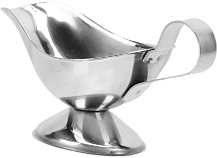LALADEFIEE Stainless Steel Sauce Cup for Steak and Condiments 90ml Gravy Boat Handle for Home and Restaurant Use