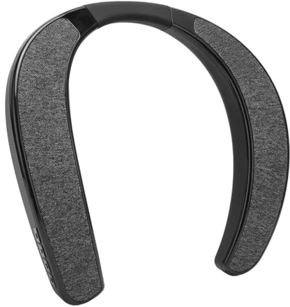 Sarini Portable Bluetooth Neckband Speaker Wireless Surround Sound with Microphone for Sports Outdoor Activities Theatre Stereo Audio for Music and Calls