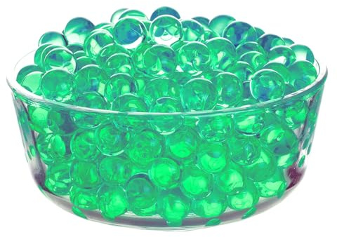 TUMYBCC Perlas de Agua para Jarrones Decorativos – 50g (6000 Perlas) Velas Flotantes, Plantas, Flores en Jarrones, Centros de Mesa de Boda, Relleno de Jarrones (Verde Esmeralda)
