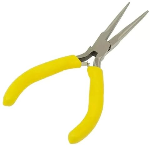 Mini Extra Long Needle Nose Pliers, Yellow, Jewellery Hobby Making Small Tool