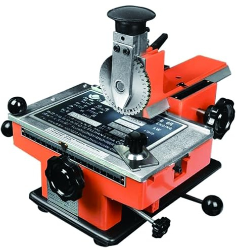 Macchina per Stampaggio Metalli – Strumento Assistito per Embossing di Targhette con Ruota Caratteri in Acciaio Lega, Simboli A–Z 0–9, Marcatura Profonda per Alluminio & Acciaio Inox 6mm